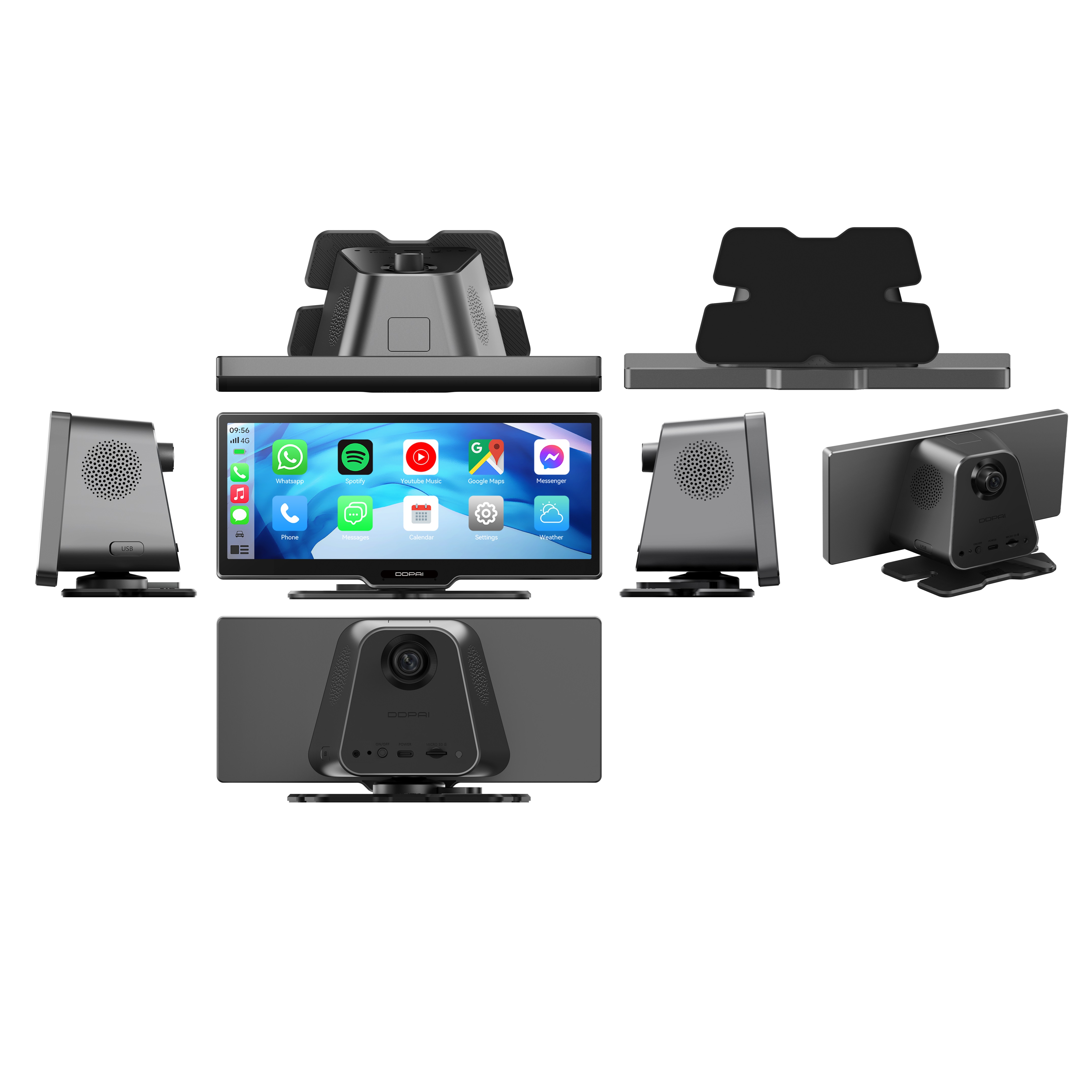 PACK REPRODUCTOR MULTIMEDIA CASTLETEC CÁMARA DELANTERA DDPAI M5S + TRASERA + CABLEADO - 11