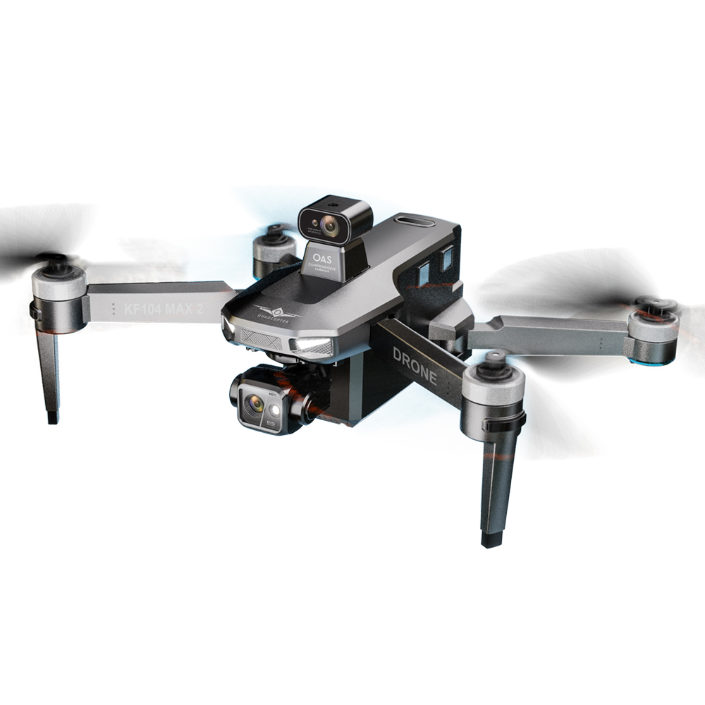 DRONE CASTLETEC KF104 MAX2 CON PANTALLA EVASIÓN OBSTÁCULOS GIMBAL GPS WIFI 5G 4K 6KM 3900MAH - 7