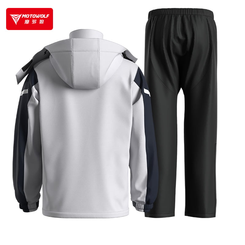 TRAJE IMPERMEABLE MOTO HOMBRE MOTOWOLF 0405 190T REFLECTANTE CIERRE SELLADO CON CAPUCHA - 6