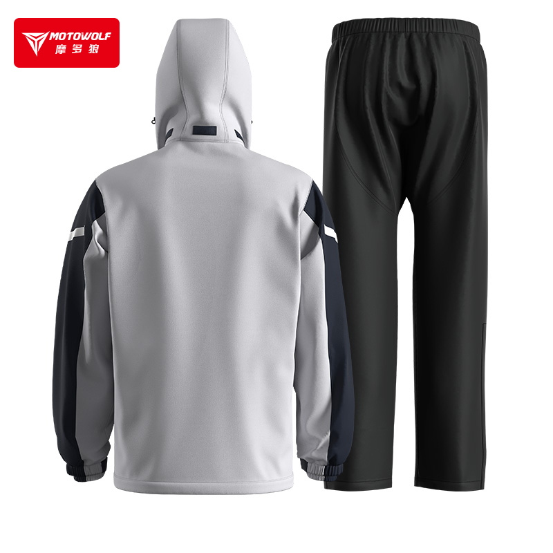 TRAJE IMPERMEABLE MOTO HOMBRE MOTOWOLF 0405 190T REFLECTANTE CIERRE SELLADO CON CAPUCHA - 6
