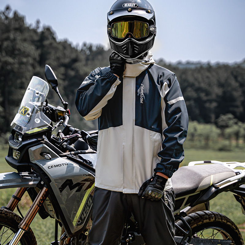 TRAJE IMPERMEABLE MOTO HOMBRE MOTOWOLF 0405 190T REFLECTANTE CIERRE SELLADO CON CAPUCHA - 7