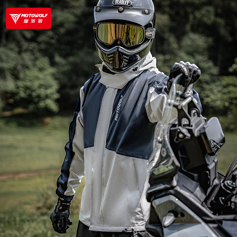 TRAJE IMPERMEABLE MOTO HOMBRE MOTOWOLF 0405 190T REFLECTANTE CIERRE SELLADO CON CAPUCHA - 11