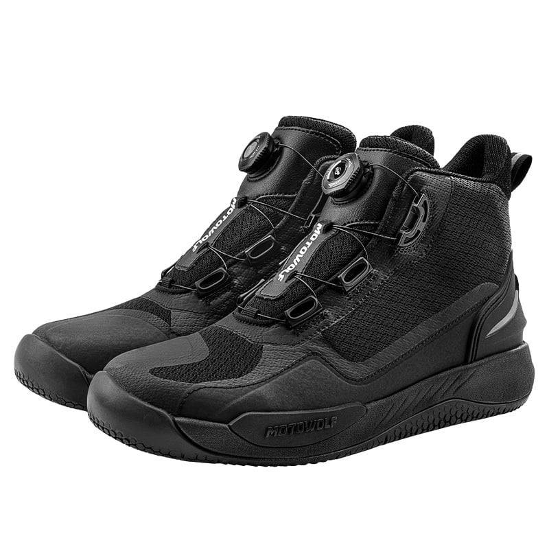 BOTAS DE MOTO MOTOWOLF MDL0203 ANTIDESLIZANTES EN COLOR NEGRO - 1