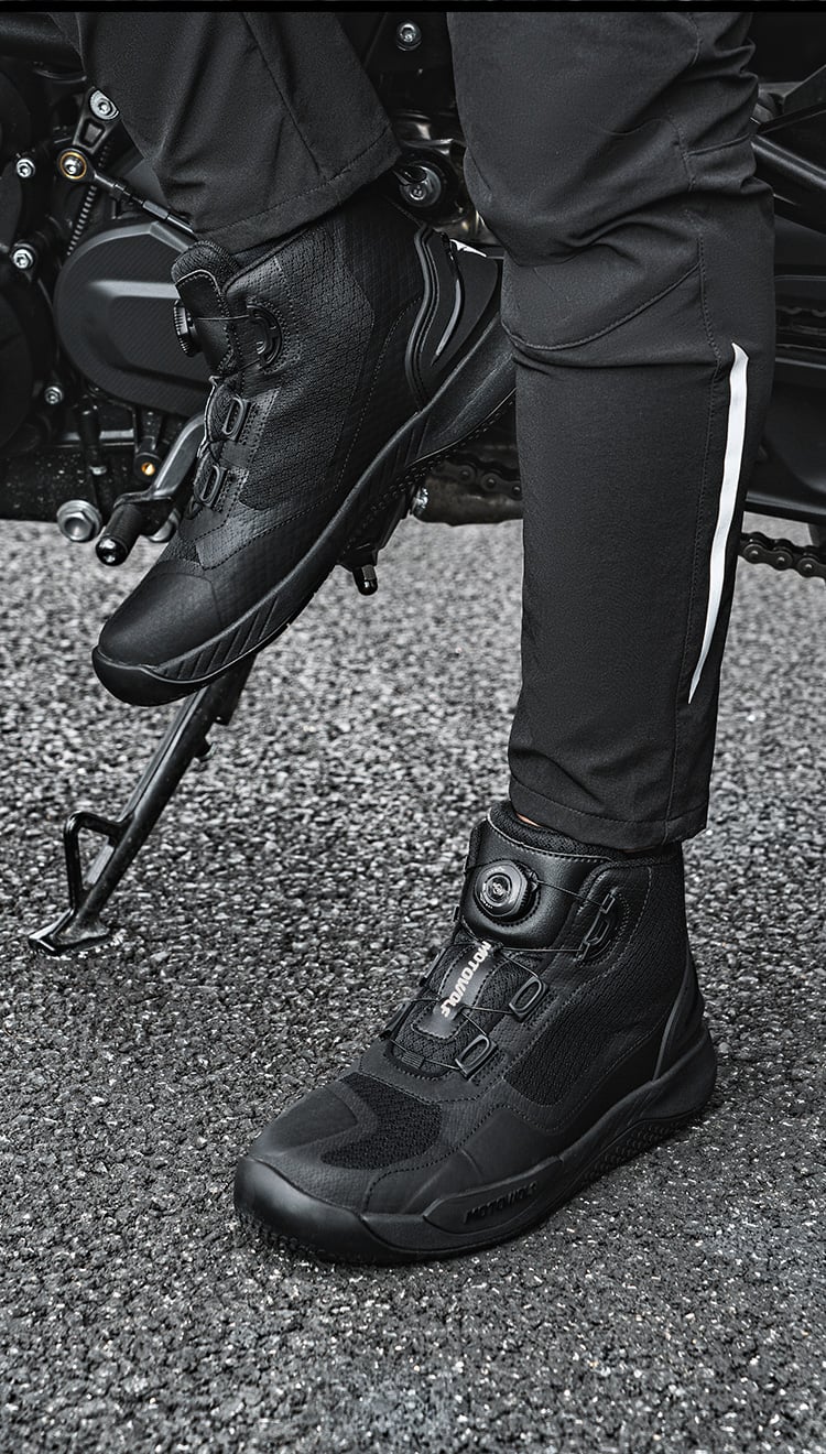 BOTAS DE MOTO MOTOWOLF MDL0203 ANTIDESLIZANTES EN COLOR NEGRO - 4