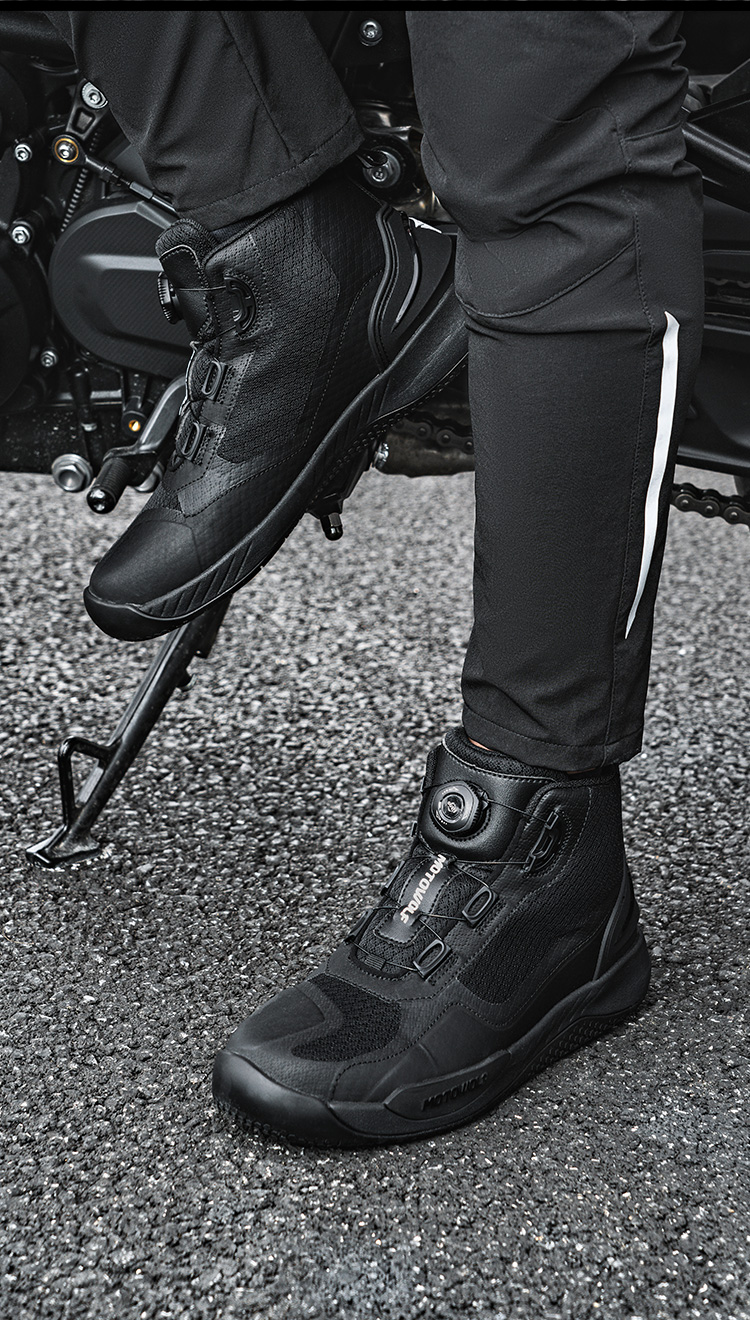 BOTAS DE MOTO MOTOWOLF MDL0203 ANTIDESLIZANTES EN COLOR NEGRO - 4