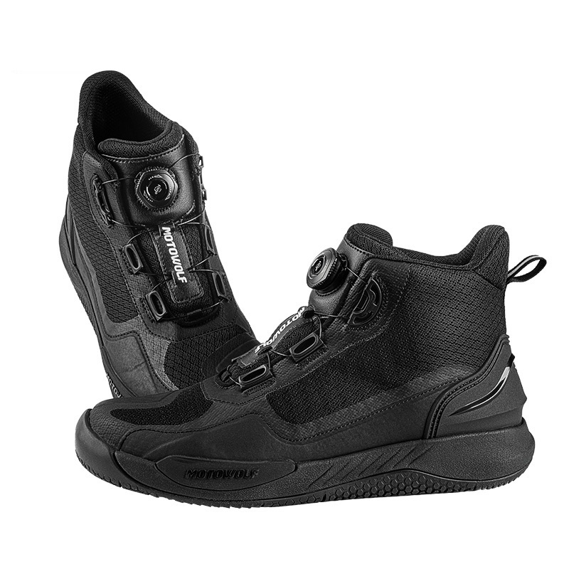 BOTAS DE MOTO MOTOWOLF MDL0203 ANTIDESLIZANTES EN COLOR NEGRO - 6