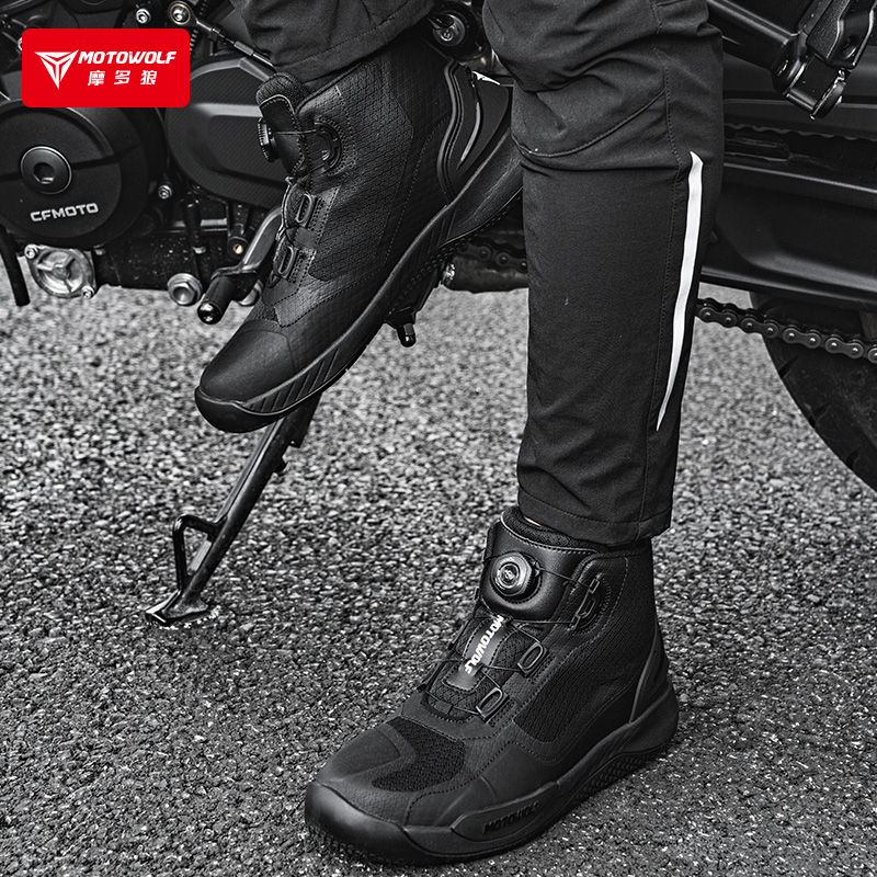 BOTAS DE MOTO MOTOWOLF MDL0203 ANTIDESLIZANTES EN COLOR NEGRO - 11