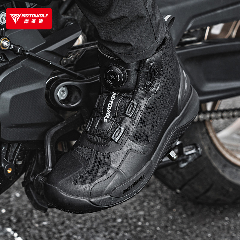 BOTAS DE MOTO MOTOWOLF MDL0203 ANTIDESLIZANTES EN COLOR NEGRO - 12