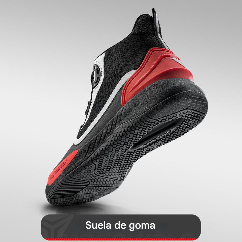 BOTAS DE MOTO MOTOWOLF MDL0203 ANTIDESLIZANTES EN COLOR ROJO - 3