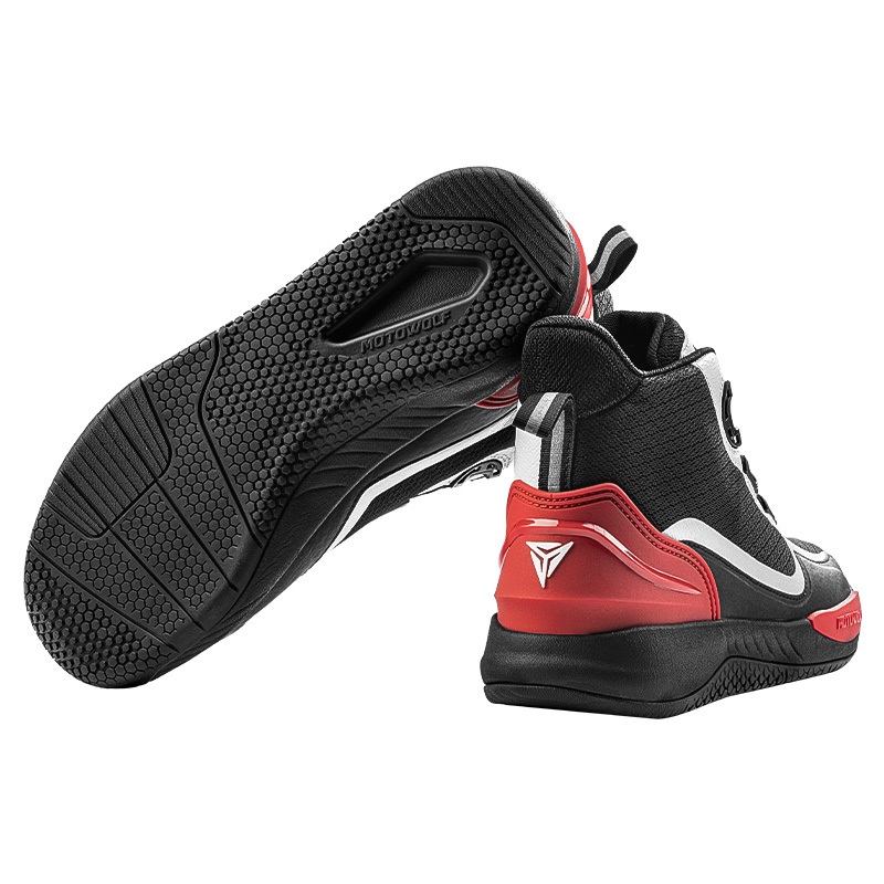 BOTAS DE MOTO MOTOWOLF MDL0203 ANTIDESLIZANTES EN COLOR ROJO - 7