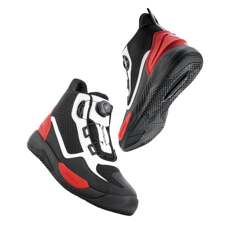 BOTAS DE MOTO MOTOWOLF MDL0203 ANTIDESLIZANTES EN COLOR ROJO - 8