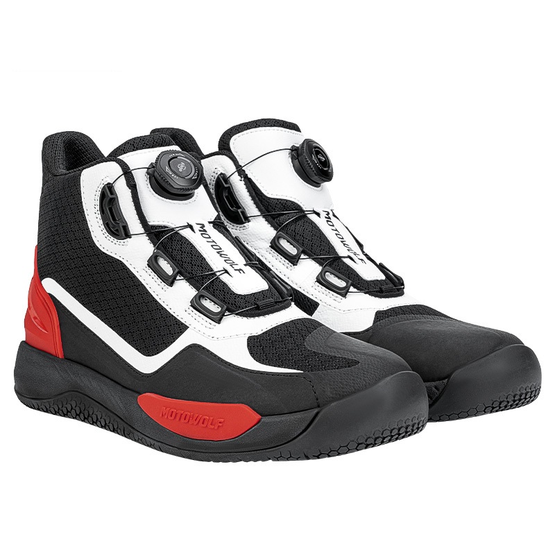 BOTAS DE MOTO MOTOWOLF MDL0203 ANTIDESLIZANTES EN COLOR ROJO - 9