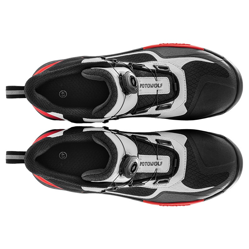 BOTAS DE MOTO MOTOWOLF MDL0203 ANTIDESLIZANTES EN COLOR ROJO - 10