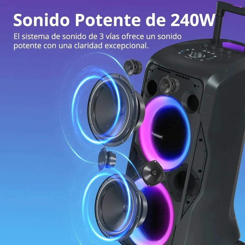 PARLANTE DE FIESTA 240 W BLUETOOTH 5.3  IPX4 20 H RGB TRONSMART HALO 300 - 4