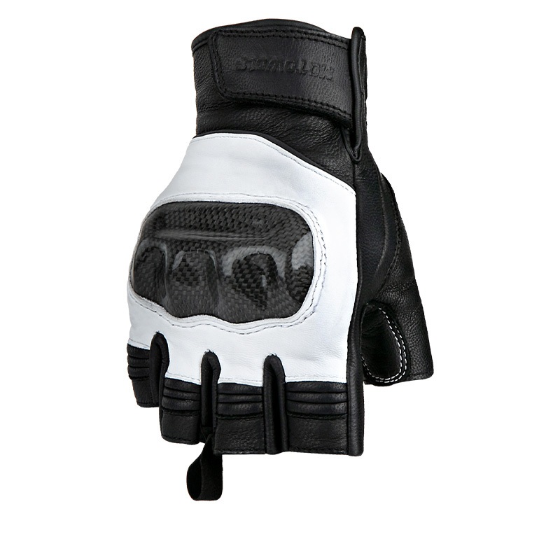 GUANTES DE MEDIO DEDO DE CUERO PARA MOTOCILCIMO MOTOWOLF 0334B - 6