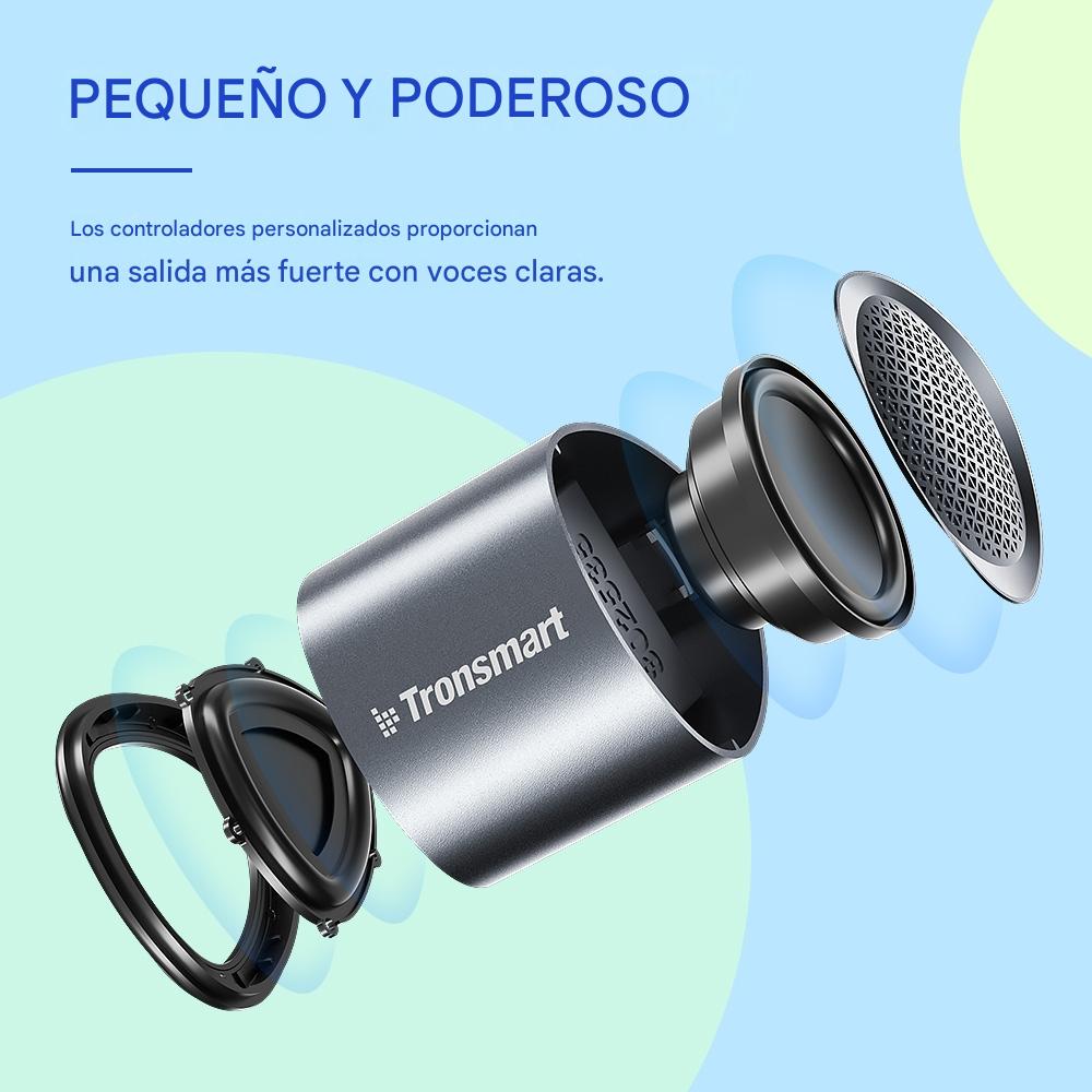 SET 2 PARLANTES BLUETOOTH PORTÁTIL RECARGABLE METÁLICO 5 W IPX7 TRONSMART NIMO - 3