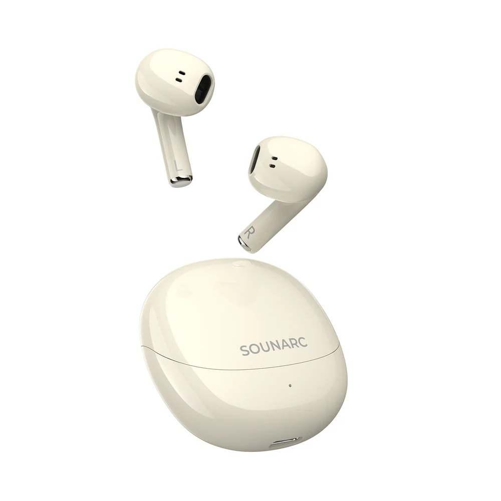 AUDIFONOS SEMI IN EAR, BLUETOOTH 5.3, IPX5, 20 H, SOUNARC Q3 COLOR BEIGE - 3