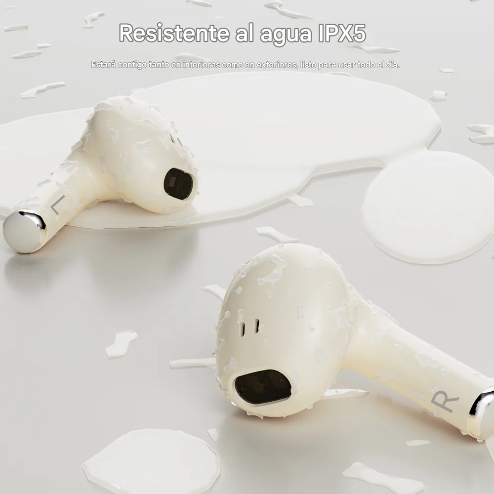 AUDIFONOS SEMI IN EAR, BLUETOOTH 5.3, IPX5, 20 H, SOUNARC Q3 COLOR BEIGE - 10