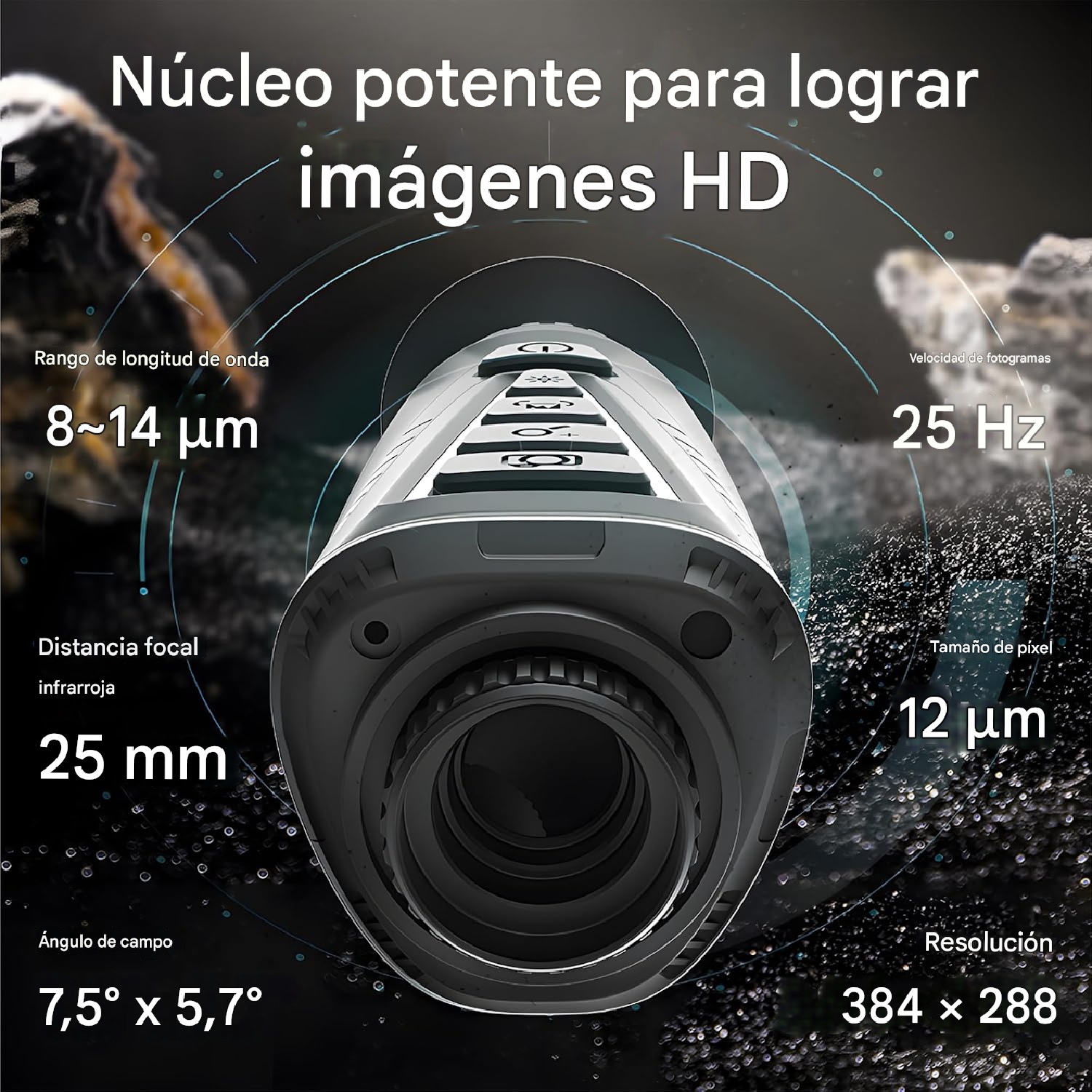VISOR TE RMICO PROFESIONAL HTI HT-A16 35MM MONOCULAR + MONITOR LCD - 12