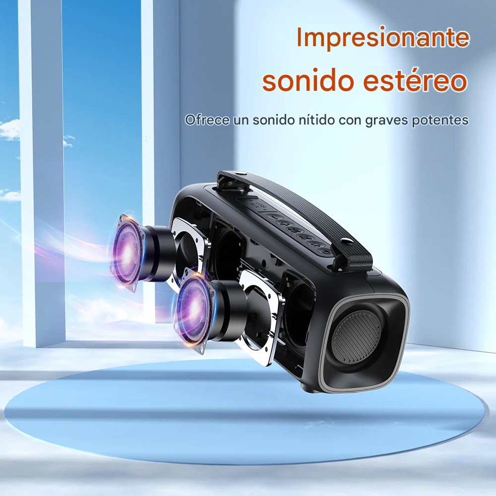 PARLANTE BLUETOOTH SOUNARC P3 16W TWS IPX4 LED 7H OUTDOOR 5.1 - 8