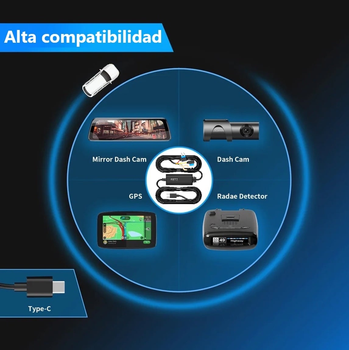 DDPAI DC002 KIT DE CABLEADO INTELIGENTE PARA  Z50 PRO, Z60, Z60 PRO, MINI2X, N2 - 2
