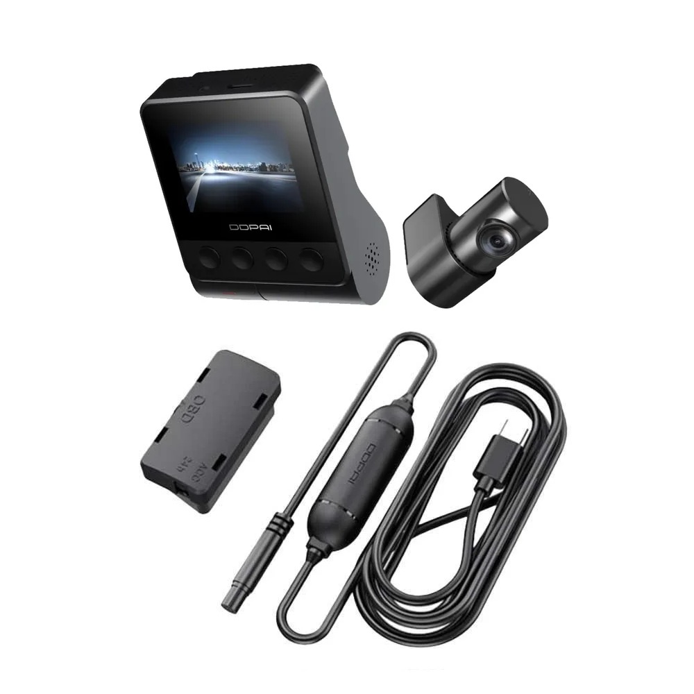 PACK DDPAI Z40 CAMARA DE VEHICULO DUAL 2.7K 5MP GPS ADAS KIT DE CABLEADO OBD DDPAI DC001 - 1