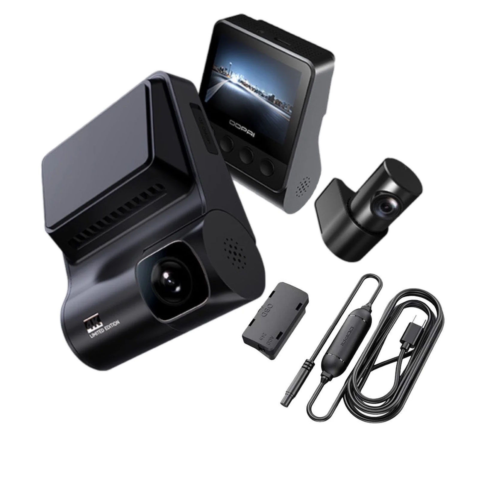 PACK DDPAI Z50 CAMARA DE VEHICULO DUAL 4K GPS ADAS KIT DE CABLEADO OBD DDPAI DC001 - 1
