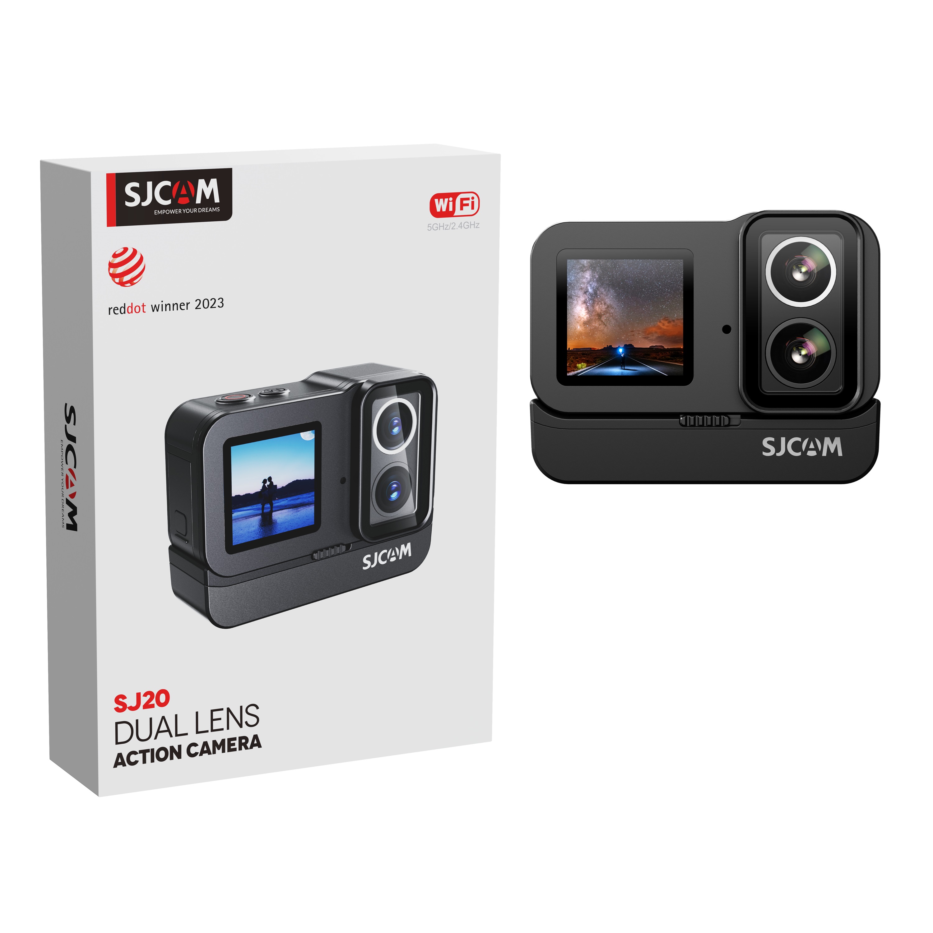 CÁMARA DEPORTIVA SJCAM SJ20 DOBLE LENTE 20MP 4K GYRO WIFI IMPERMEABLE 30M - 5