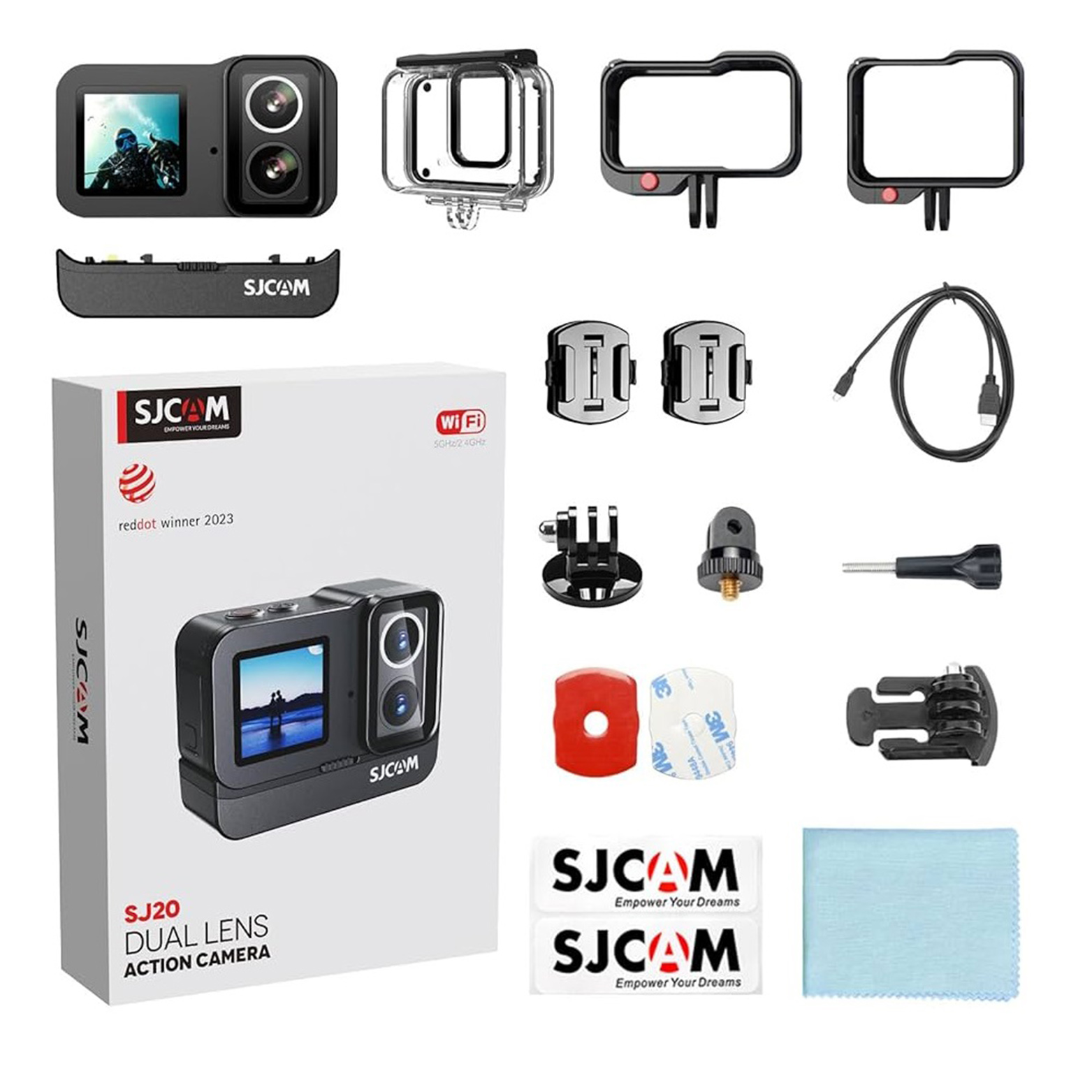 CÁMARA DEPORTIVA SJCAM SJ20 DOBLE LENTE 20MP 4K GYRO WIFI IMPERMEABLE 30M - 6