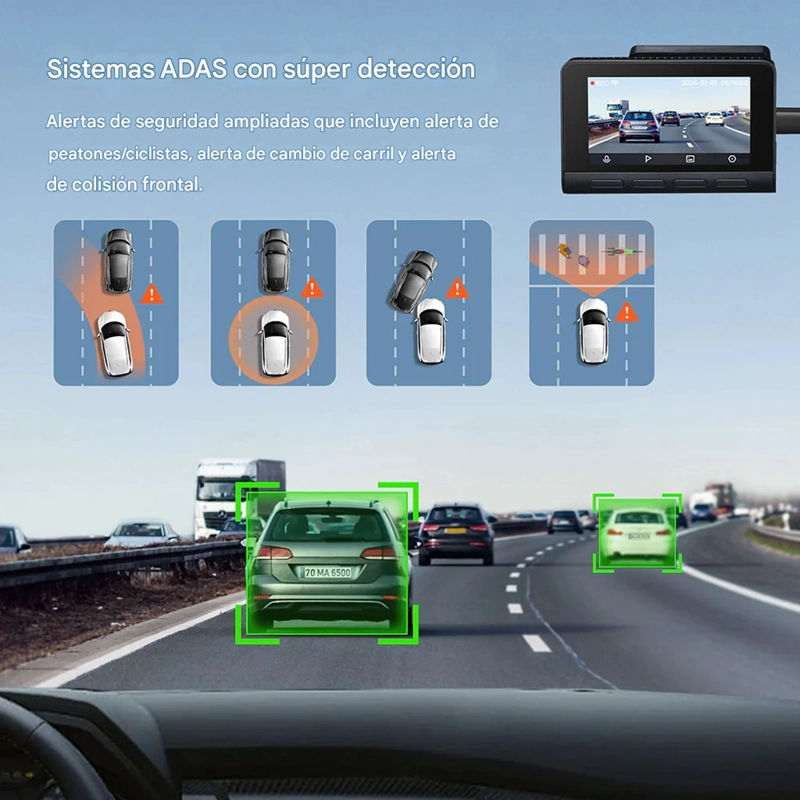 CAMARA PARA VEHICULO 4K HDR GPS ADAS WIFI Y VISION NOCTURNA 70MAI A810 - 2