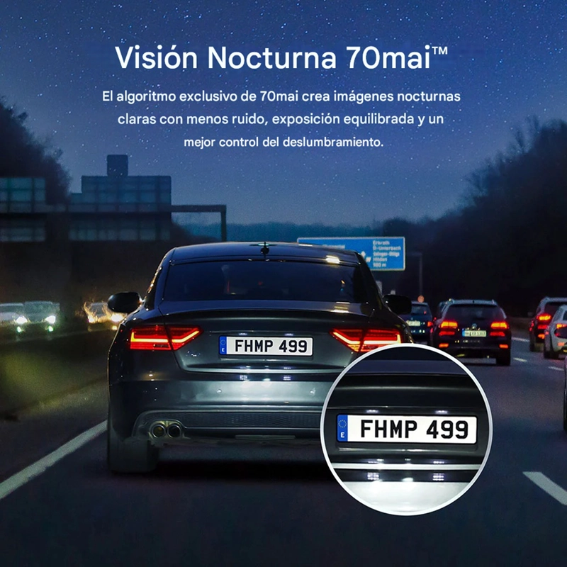 CAMARA PARA VEHICULO 1080P HDR 130° FOV 60FPS WI FI 70MAI A200 - 6
