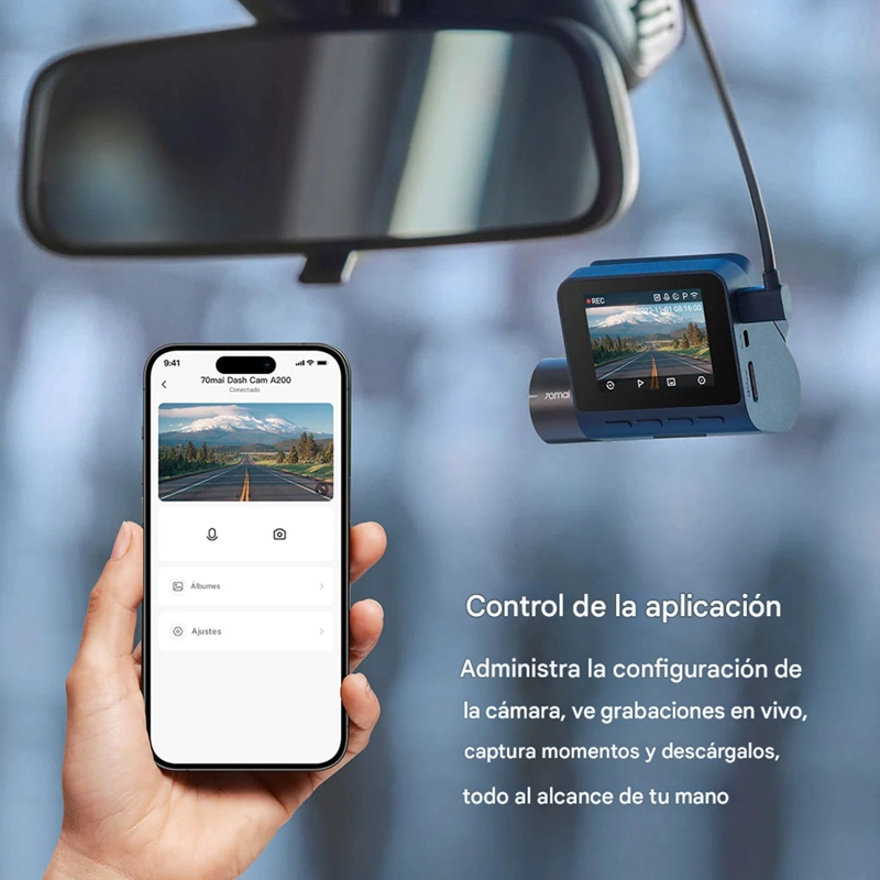 CAMARA PARA VEHICULO 1080P HDR 130° FOV 60FPS WI FI 70MAI A200 - 7