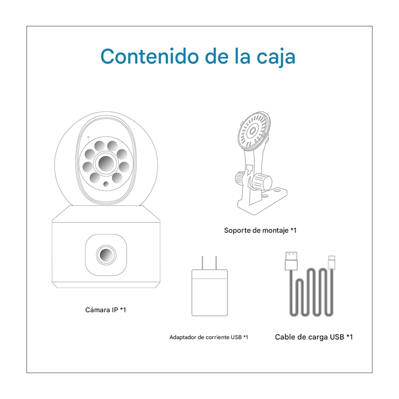 CAMARA DE INTERIOR WI-FI LENTE DUAL 2MP PTZ VISION NOCTURNA DUAL ESCAM QF010 - 5