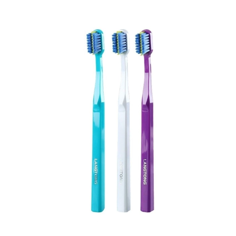 PACK 3 CEPILLOS DE DIENTES PARA ORTODONCIA LANGTON - 1