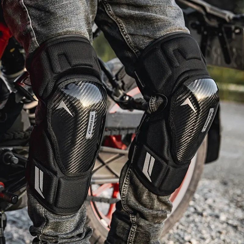 RODILLERAS PARA MOTOCICLISMO DE FIBRA CARBONO MOTOWOLF 1037 - NEGRO - 6