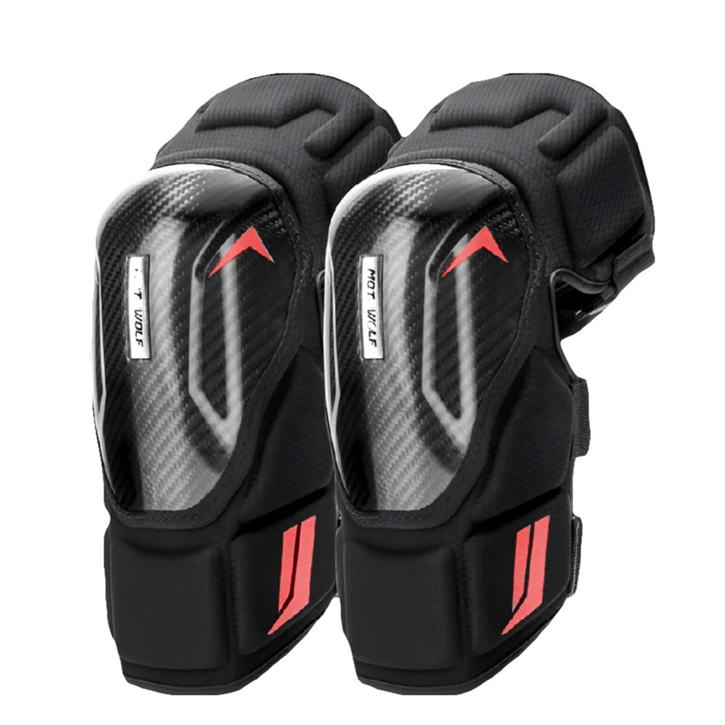 RODILLERAS PARA MOTOCICLISMO DE FIBRA CARBONO MOTOWOLF 1037 - ROJO - 2