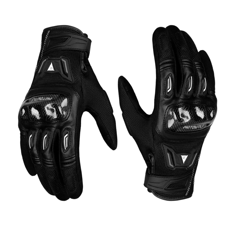 GUANTES DE MUJER PARA MOTOCICLISMO MOTOWOLF 0330B - NEGRO - 2