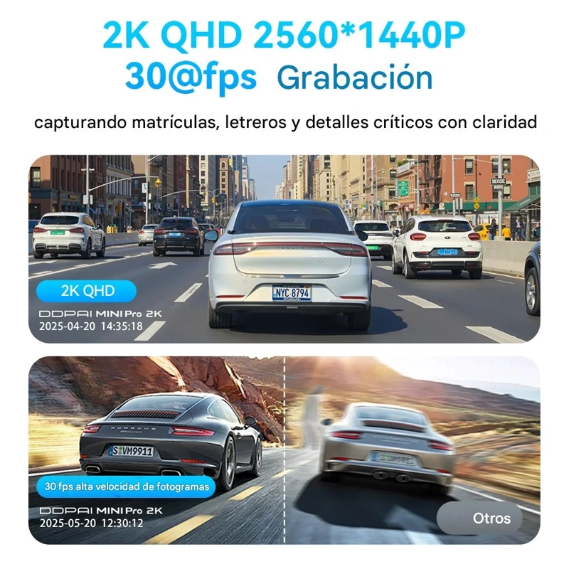 CAMARA PARA VEHICULO 2K 1440P LENTE 330º VISION NOCTURNA WIFI DDPAI MINI PRO 2K - 8