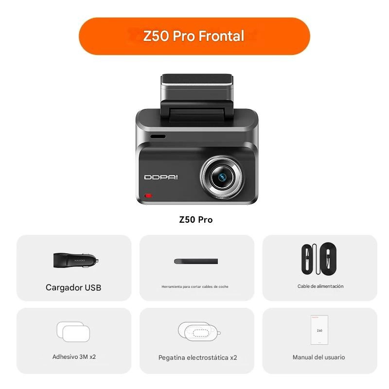 CAMARA DE VEHICULO FRONTAL 4K GPS ADAS DDPAI Z50 PRO - 2