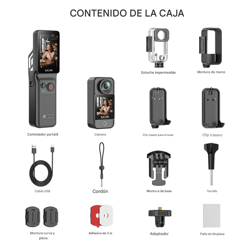 CAMARA DE ACCION SJCAM C400 3-EN-1 4K WIFI IPX8 30MTS - 7