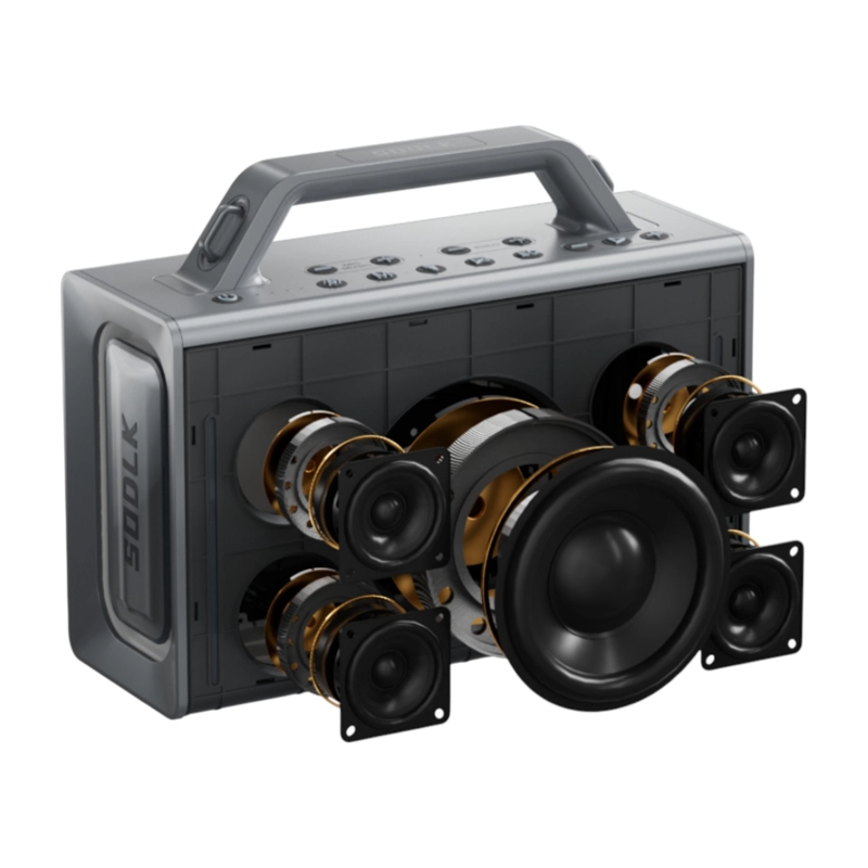 PARLANTE ALTAVOZ BLUETOOTH 5.3 KARAOKE 2MIC 200W 20000MAH IPX5 TWS SODLK S1116 - 4