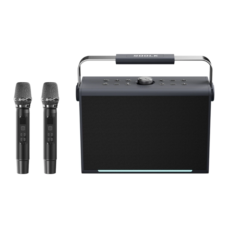PARLANTE ALTAVOZ BLUETOOTH 5.3 KARAOKE 2 MIC 200W 20000MAH IPX6 TWS SODLK S1117 - 2