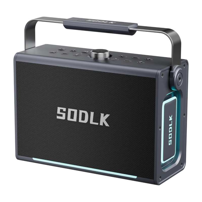 PARLANTE ALTAVOZ BLUETOOTH 5.3 KARAOKE 2 MIC 200W 20000MAH IPX6 TWS SODLK S1117 - 3