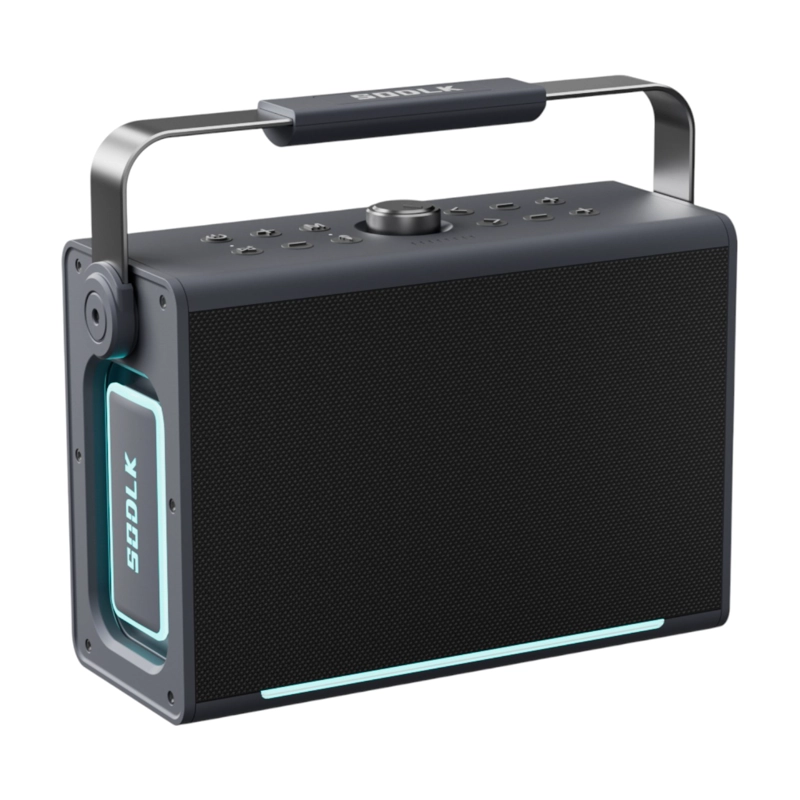 PARLANTE ALTAVOZ BLUETOOTH 5.3 KARAOKE 2 MIC 200W 20000MAH IPX6 TWS SODLK S1117 - 4