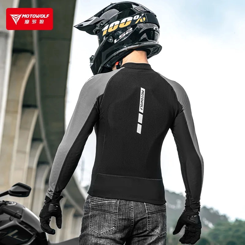 CHAQUETA AJUSTADA CON PROTECCIONES PARA MOTOCICLISMO MOTOWOLF MDL1032 - 4