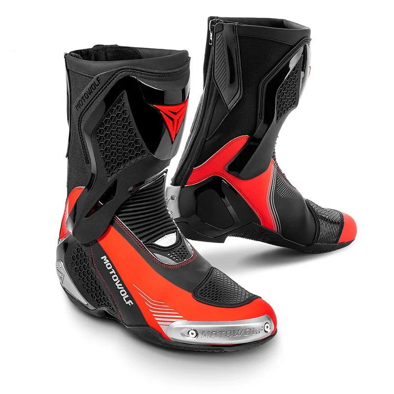BOTAS PARA MOTOCICLISMO ANTIDESLIZANTES IMPERMEABLES MOTOWOLF BO1 - 1