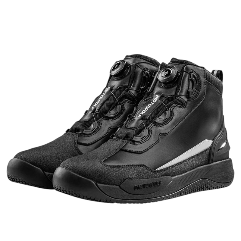 ZAPATOS IMPERMEABLES DE CUERO PARA MOTOCICLISMO MOTOWOLF SH1 - 1