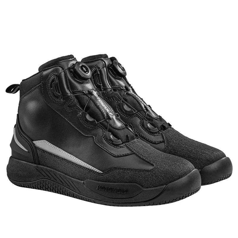 ZAPATOS IMPERMEABLES DE CUERO PARA MOTOCICLISMO MOTOWOLF SH1 - 2