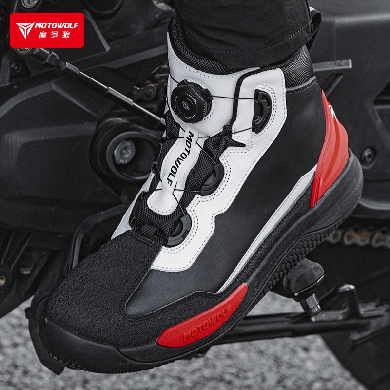 ZAPATOS IMPERMEABLES DE CUERO PARA MOTOCICLISMO MOTOWOLF SH1 - 4