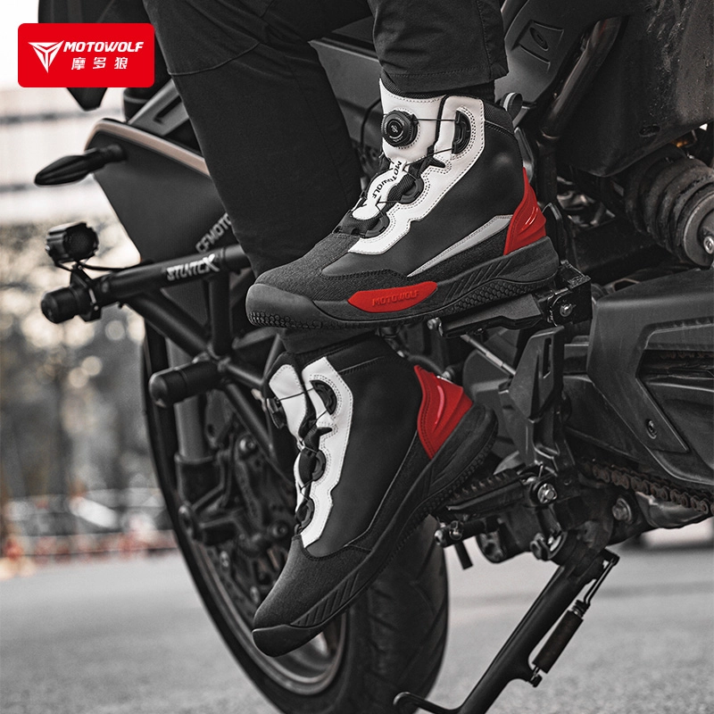 ZAPATOS IMPERMEABLES DE CUERO PARA MOTOCICLISMO MOTOWOLF SH1 - 5